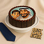 Ghibli Fathers Day Photo Chocolate Cake