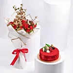 Love Dream Rose Bouquets And Cake