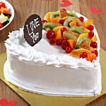 Heart Shaped Vanilla Fruit Cake 1.5 Kg