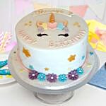 Pretty Unicorn Theme Cake 8 Portions Vanilla