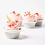 Rose Cream Cup Cakes 12 Pcs
