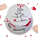 Beautiful Anniversary Cake 16 Portions Vanilla