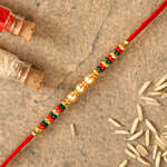 Traditional Pearl Studded Mauli Rakhi And 16 Pcs Ferrero Rocher