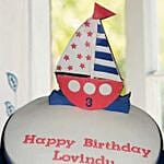 Ahoy Captain Theme Cake 8 Portions Vanilla
