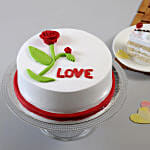 Red Rose Love Chocolate Cake Half Kg