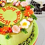 Pretty Flowers Vanilla Cake 8 Portions