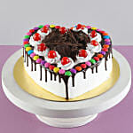 Black Forest Gems Decorated Heart Cake 1 Kg
