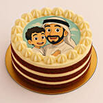 Ghibli Fathers Day Photo Red Velvet Cake