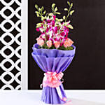 Lovely Flower Bunch & Choco Ganache Cake 8 Portions