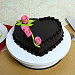 Delicious Heart Shaped Truffle Cake 1.5 Kg