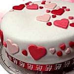 Pretty Love Vanilla Fondant Cake Half Kg