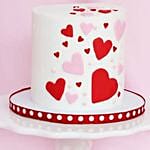 Red & Pink Heart Chocolate Cream Cake 1 Kg