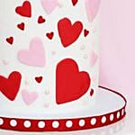 Red & Pink Heart Chocolate Cream Cake 1.5 Kg