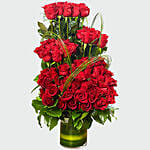 Red Roses Arrangement And Personalised Mug