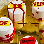 Togetherness Love Chocolate Fondant Cup Cakes Set of 5