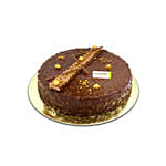 Chocolate Rocher Cake And White Roses Vase