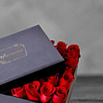 Red Roses In Square Box