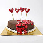 Valentine Red Hearts Chocolate Cake 1 Kg
