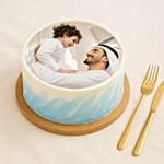 Father Son Customized Photo Cake For Dad