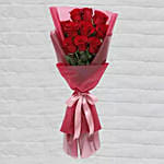 10 Red Roses & Tiramisu Cake 4 Portions