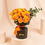 20 Orange Roses Bouquet In New Elegant Sleeve