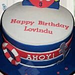 Ahoy Captain Theme Cake 12 Portions Chocolate