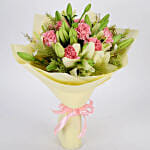 Asiatic Lilies & Carnations Mixed Bouquet
