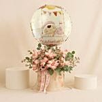 Baby Girl Balloon N Flowers