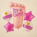 Baby Girl Pink Foil Helium Balloons ItS A Girl Balloons