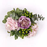 Beautiful Pink Hydrangea in Glass Vase