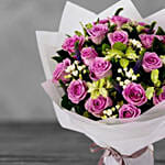 Beautiful Purple Roses Bouquet