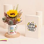 Best Teacher Ever Flowers And Diary