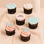 Birthday Vibes Cupcake Set Chocolate 6 Pieces