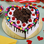 Black Forest Gems Decorated Heart Cake 1.5 Kg