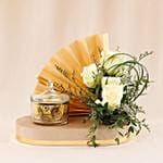 Chocolate Jar N Roses Velvet Tray