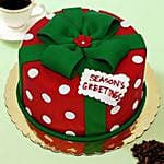 Christmas Greetings Theme Cake 12 Portions Chocolate