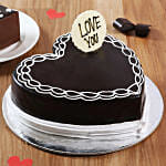Classic Heart Shaped Chocolate Cake 1 Kg