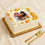 Couple Theme Anniversary Photo Cake 1.5 Kg
