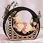 Crescent Moon Rose Arrangement