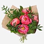 Delightful Coral Peonies Bunch