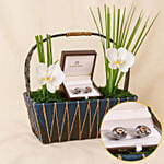 Elegant Orchid Basket N Mens Aigner Cufflinks