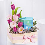 Enchanting Tulips n Feel Good Tea Hamper