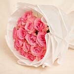Exotic Pink Roses Flower Bouquet