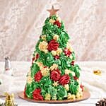 Festive Tree Designed Red Velvet Cake