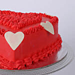 Floral Red Heart Cake 1.5 Kg