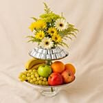 Flowers Chocolates N Fruits Trio