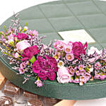 Flowers With Bostani Chocolate Leathered Box Big Size