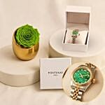 Fontenay Paris Pearly Green Dial WomenS Watch N Forever Rose