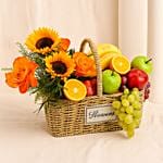 Garden Treat Sunflower N Fruits Basket