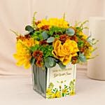 Get Well Soon Hydrangea And Chrysanthemum Vase
